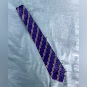 🟣🔵🔴ERMENEGILDO ZEGNA Mens Necktie Silk Purple Red Blue Made in Italy🟣🔵🔴